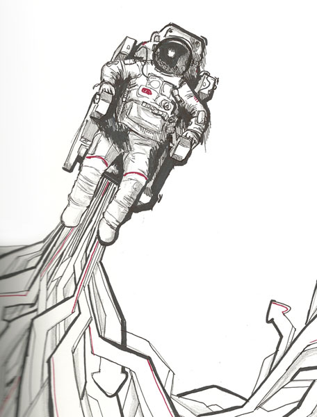 Drawing Of Astronaut