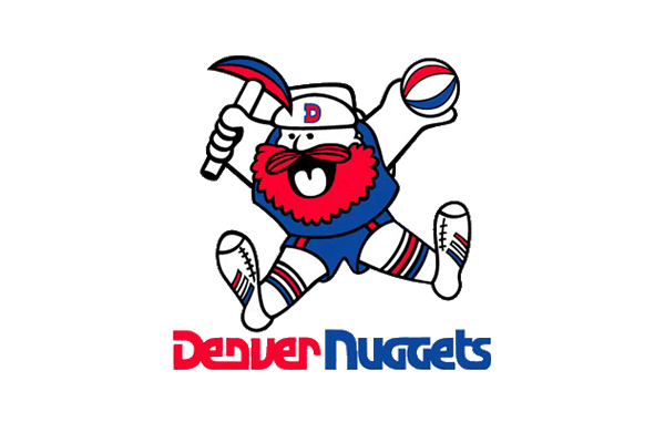 Con la unión NBA-ABA hubo un pequeño cambio en el logo de los Nuggets (FOTOGRAFÍA gentileza Facil Mobel).